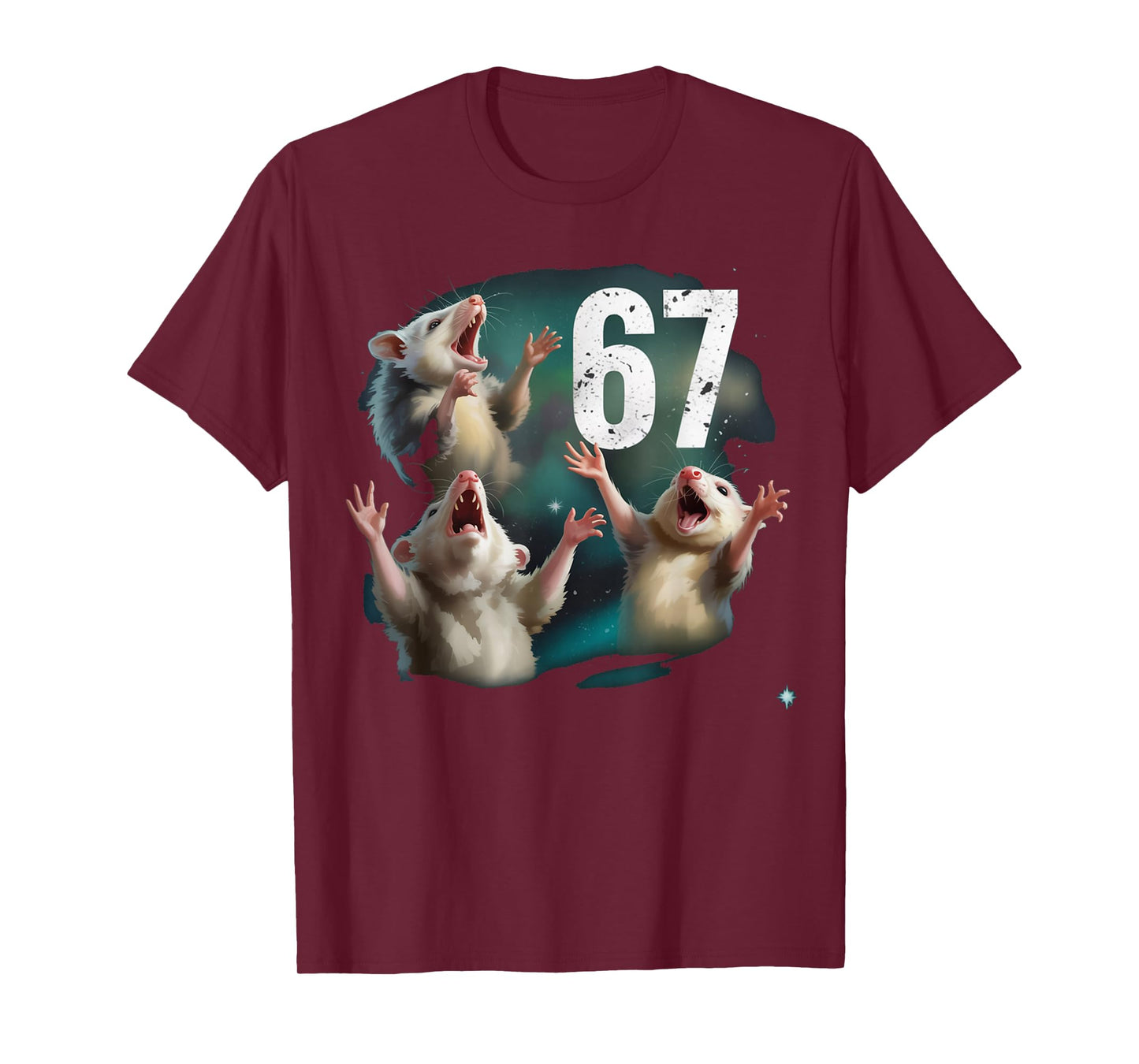 67 Possum Howling at The Moon 67 T-Shirt 6 7 Halloween 67 T-Shirt
