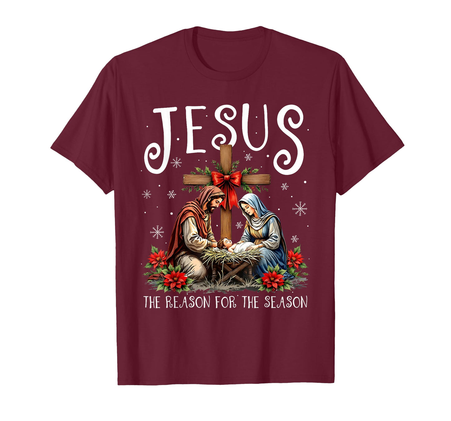 Jesus is The Reason for The Season Christmas Xmas Christian T-Shirt