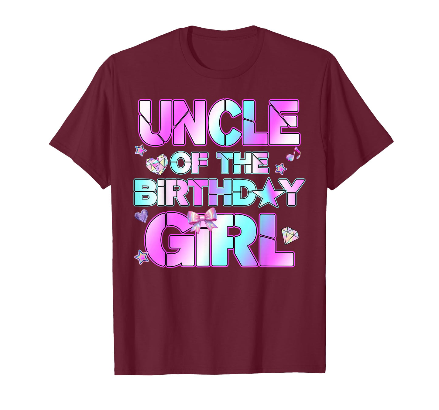 Uncle The Birthday Girl Kpop Family Birthday Party Girls T-Shirt