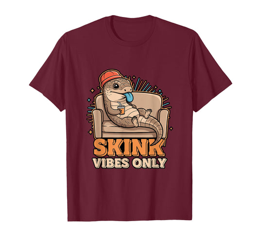 Skink Vibes Only Funny Chill Blue Tongue Reptile Lover T-Shirt