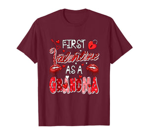 First Valentine As A Grandma Family Proud Expecting New Baby T-Shirt