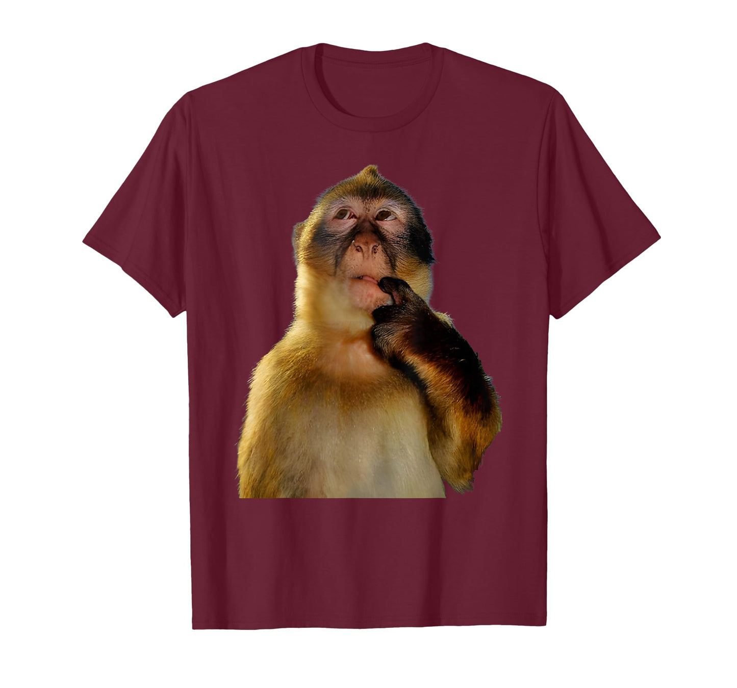Thinking Monkey Funny Meme Cute Gen Alpha T-Shirt
