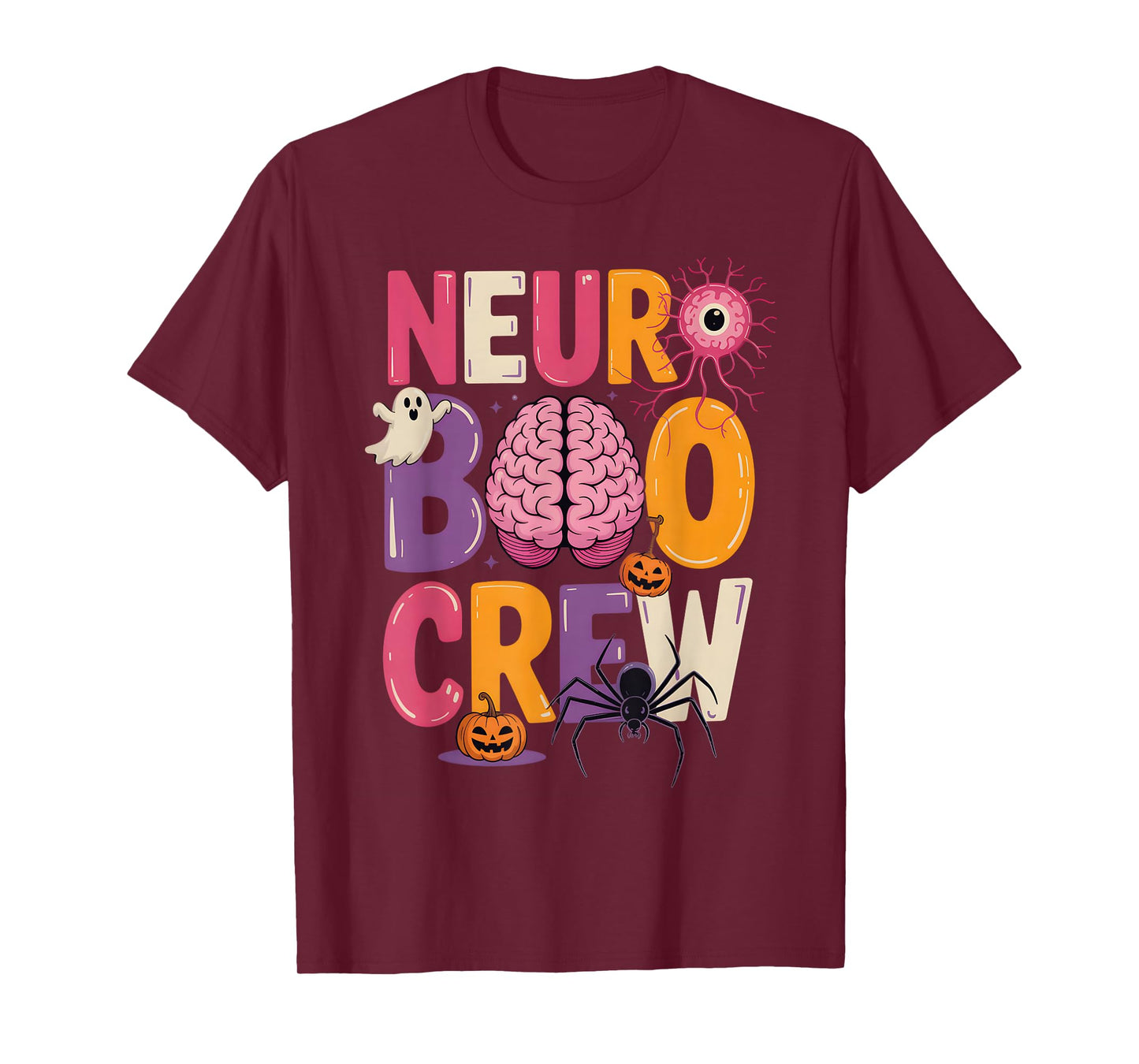 Neuro Boo Crew Halloween Anatomical Brain Anatomy Neurology T-Shirt