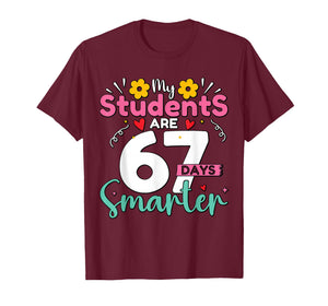 My Students are 67 Days Smarter Teachers 100 Days of School T-Shirt