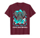Cervical Cancer Awareness Elephant Ribbon Teal Support T-Shirt