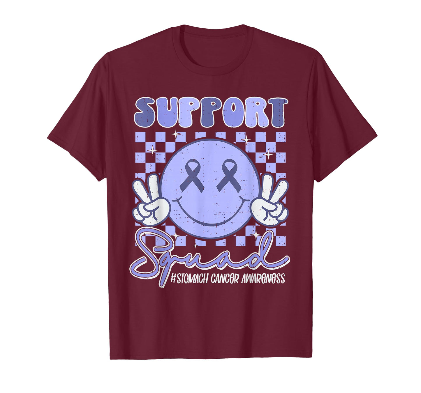 Support Stomach Cancer Awareness Ribbon Periwinkle Blue T-Shirt