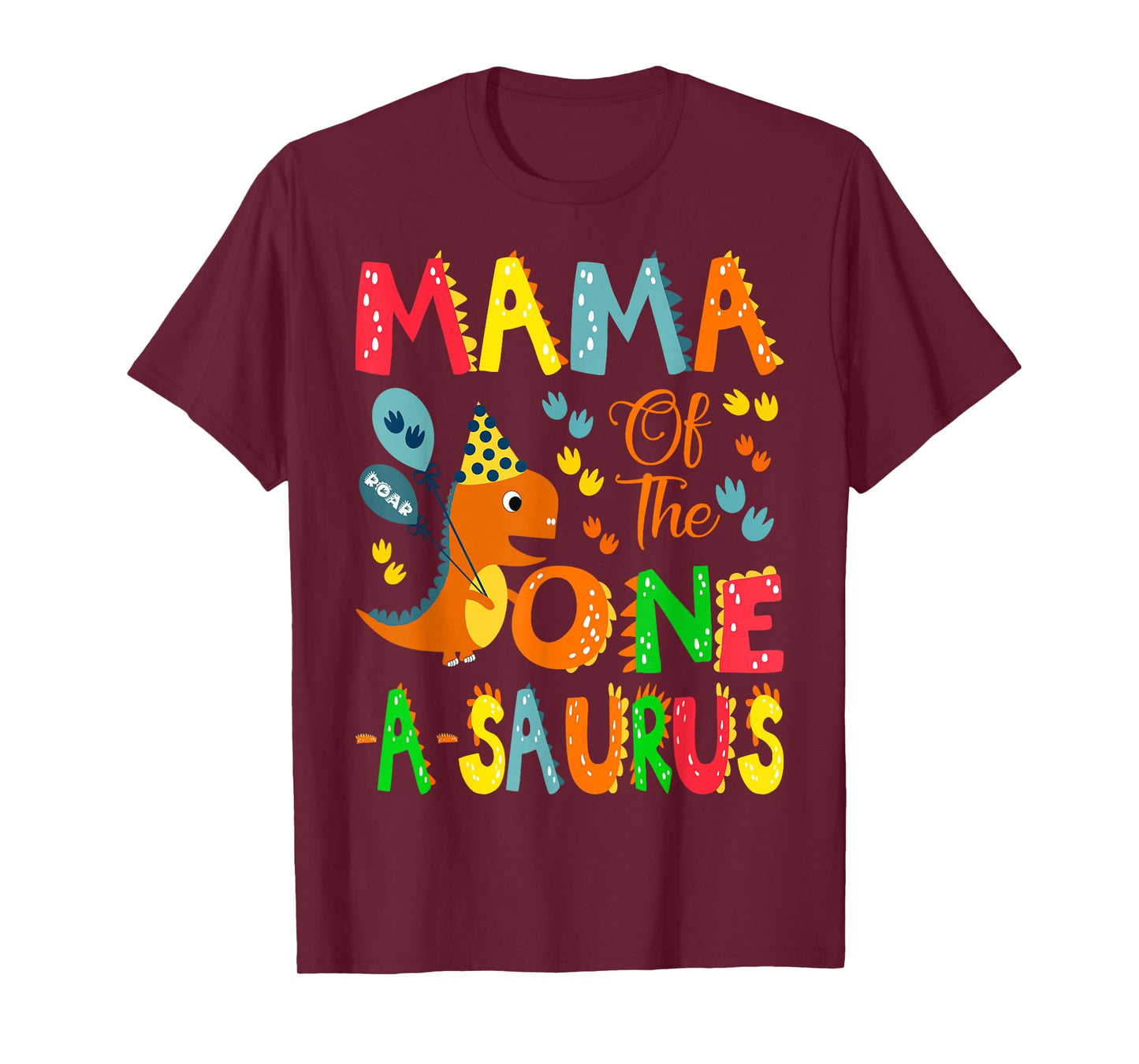 Mama of The One-A-Saurus 1st Birthday Boy Dinosaur Lover T-Shirt