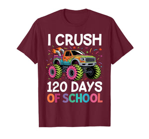 120 Days of School Monster Truck 120th Day of School Boys T-Shirt