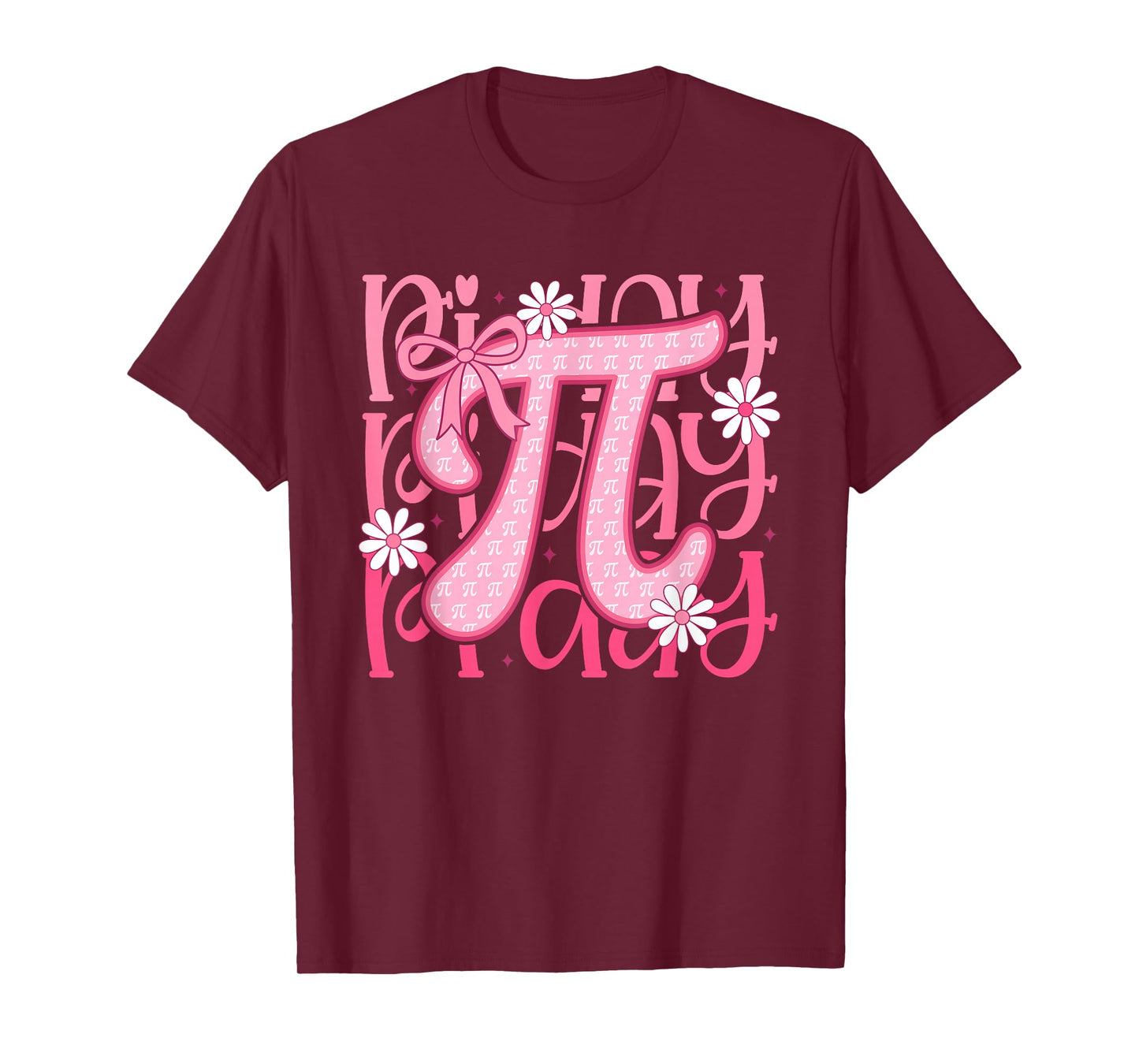 Pink Pi Day Pi Number Symbol for Math Science Teacher T-Shirt