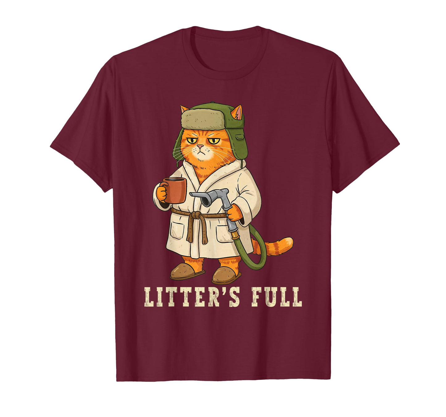 Litter’s Full Funny Cat Christmas Grumpy for Cat Lovers T-Shirt