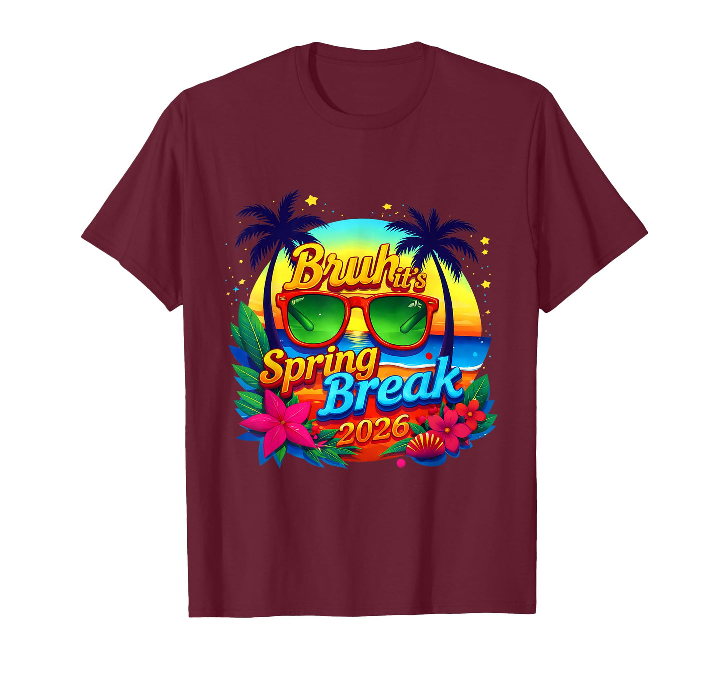 Bruh Spring Break 2026 Vacation Retro Vacation Spring Break T-Shirt
