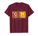 Retro Funny 6 7 Carbon Nitrogen Periodic Science Six Seven T-Shirt