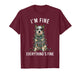 Blue Heeler Christmas I'm Fine Everything is Fine T-Shirt