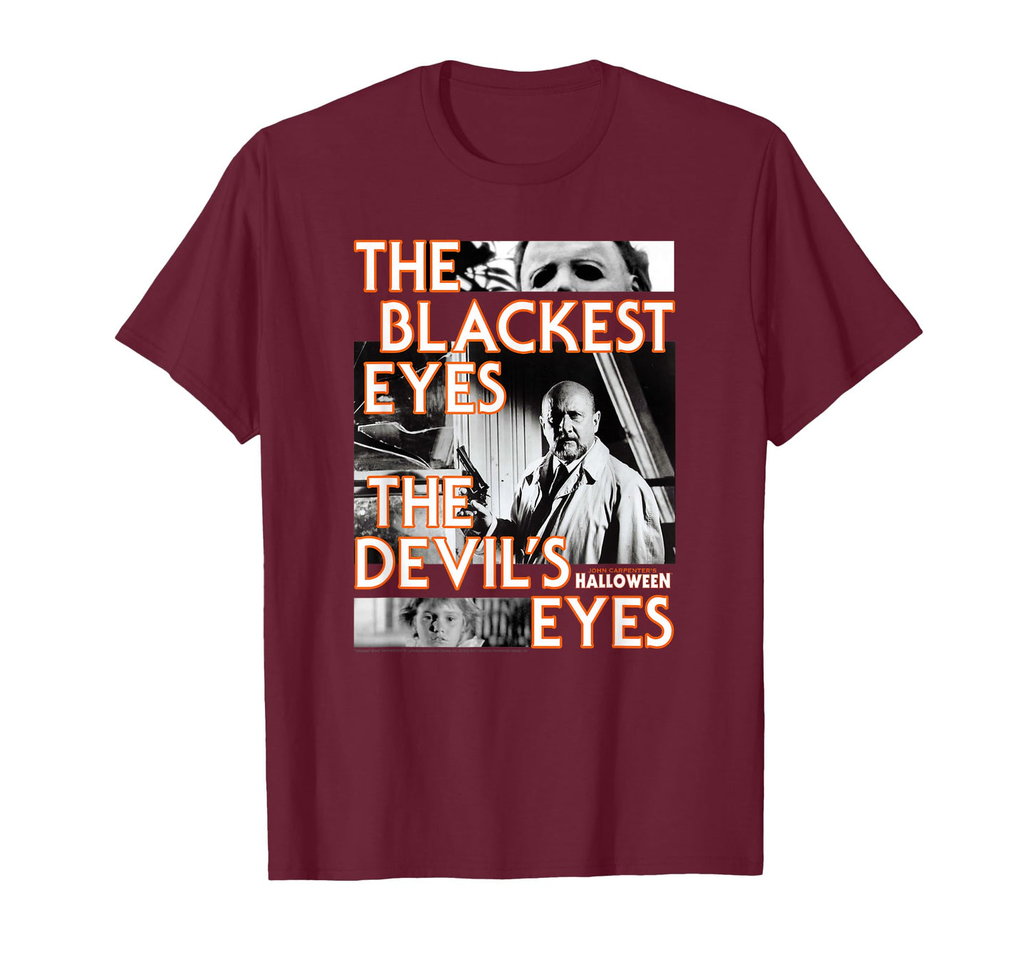 Halloween Dr. Loomis The Devil's Eyes Collage Horror Movie T-Shirt