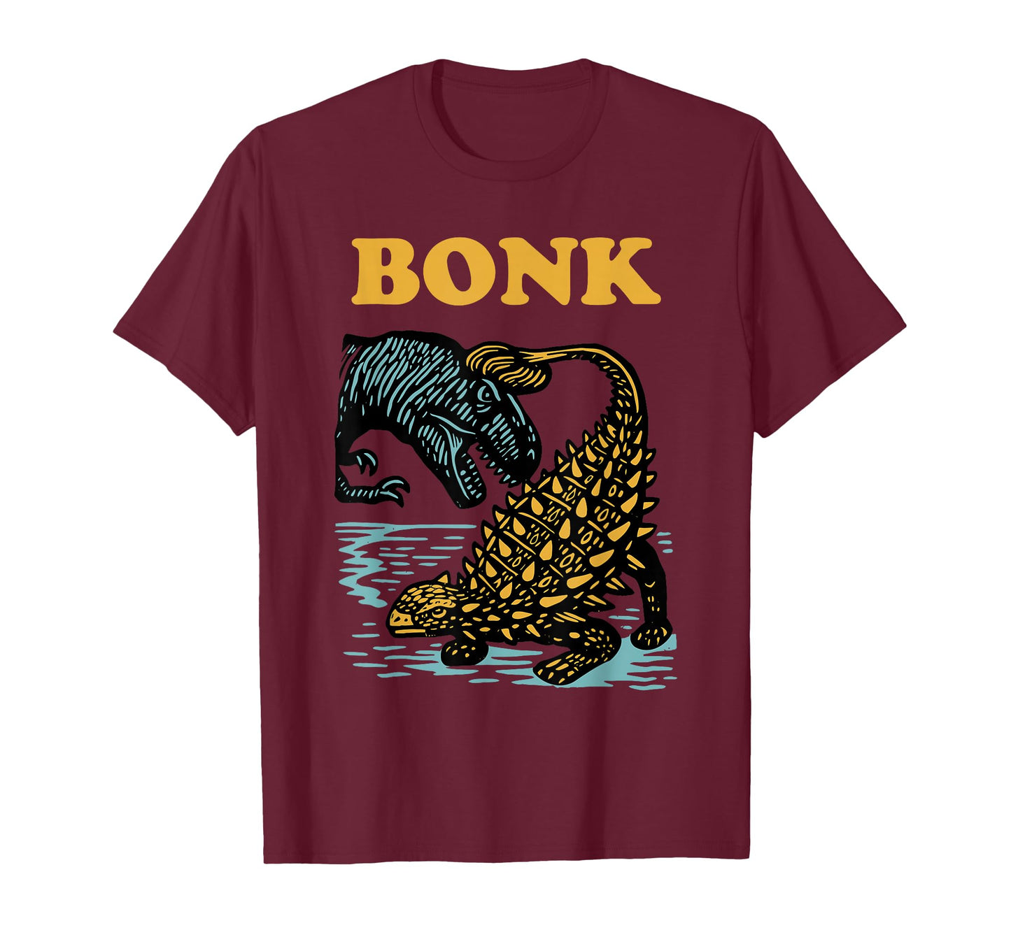 Bonk Dinosaur Funny Prehistoric Humor Design T-Shirt