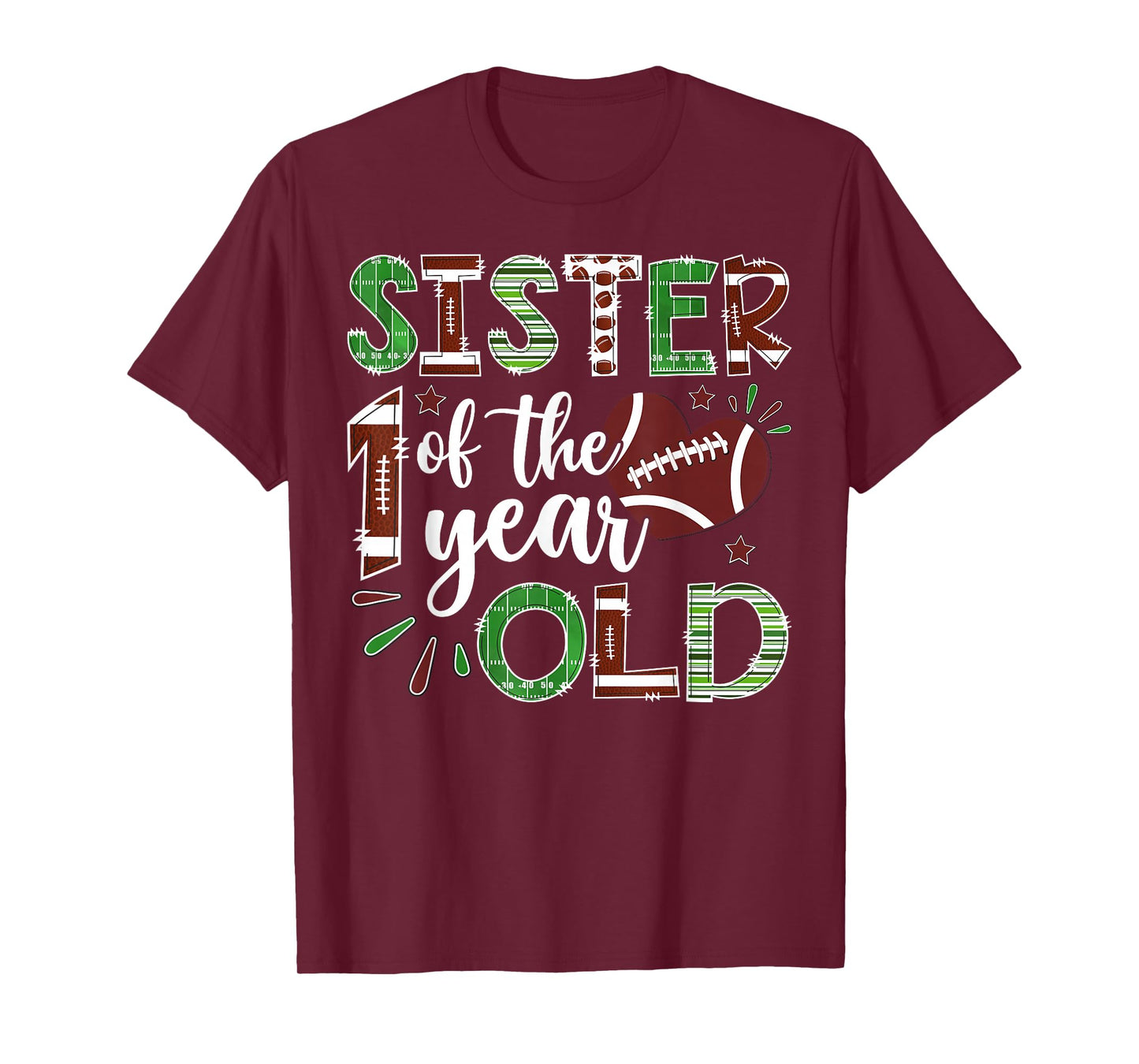Sister of The 1 Year Old Football First Birthday Boy T-Shirt