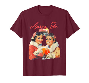 80s Apres ski Outfit Men Women Skier Freerider Skiing ski T-Shirt