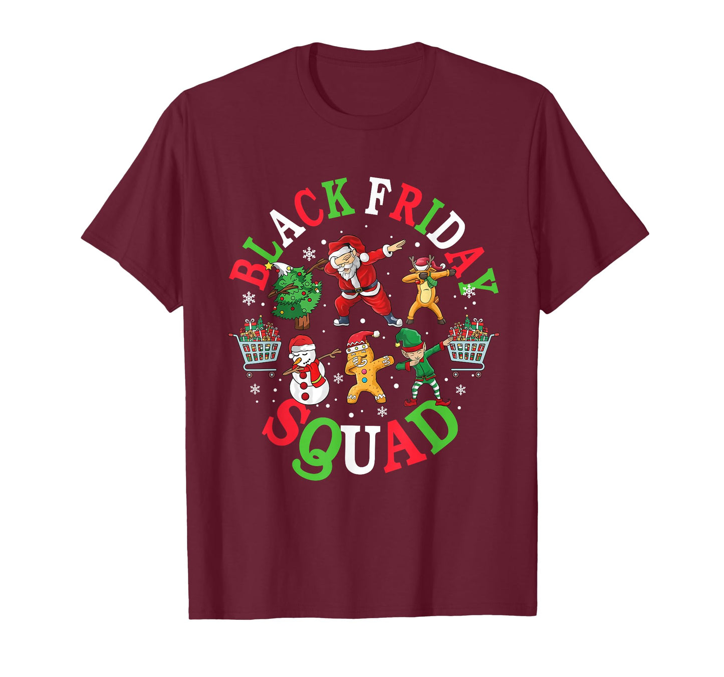 Christmas Black Shopping Funny Dabbing Squad Friday Shopping T-Shirt