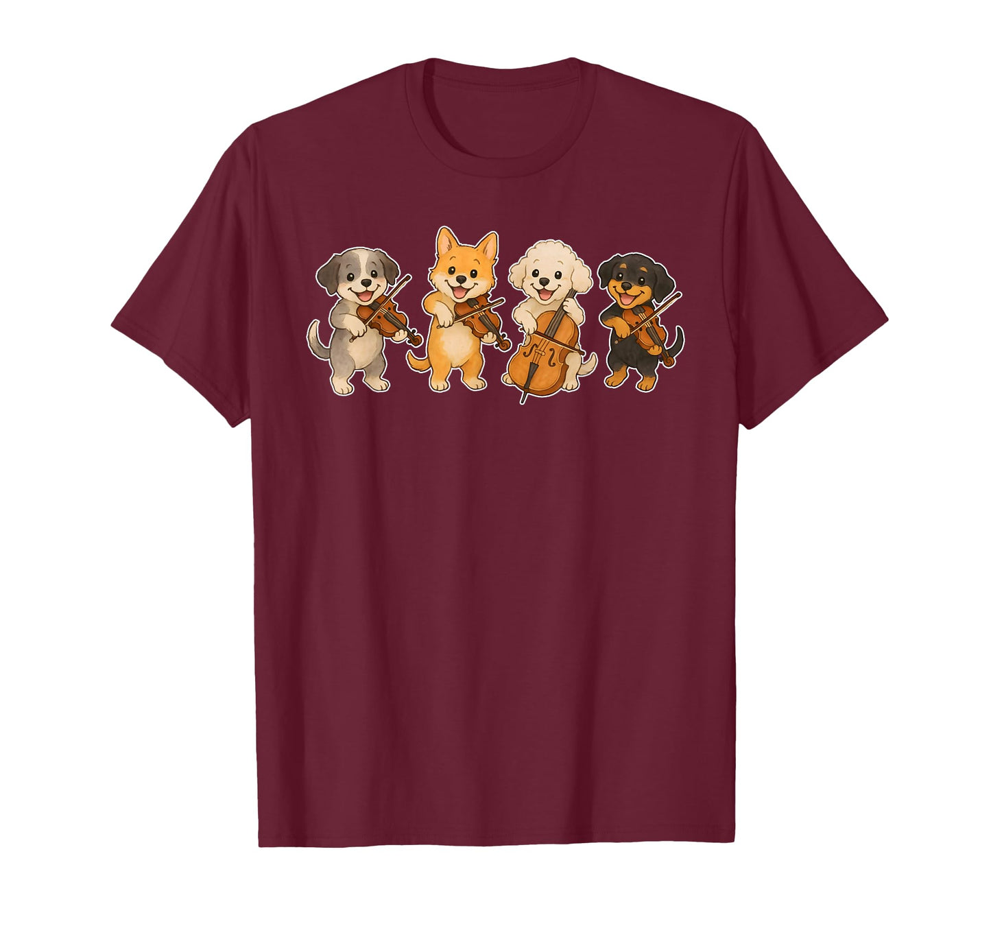 Classical Music Men Women Kids Funny Dog Musicians T-Shirt