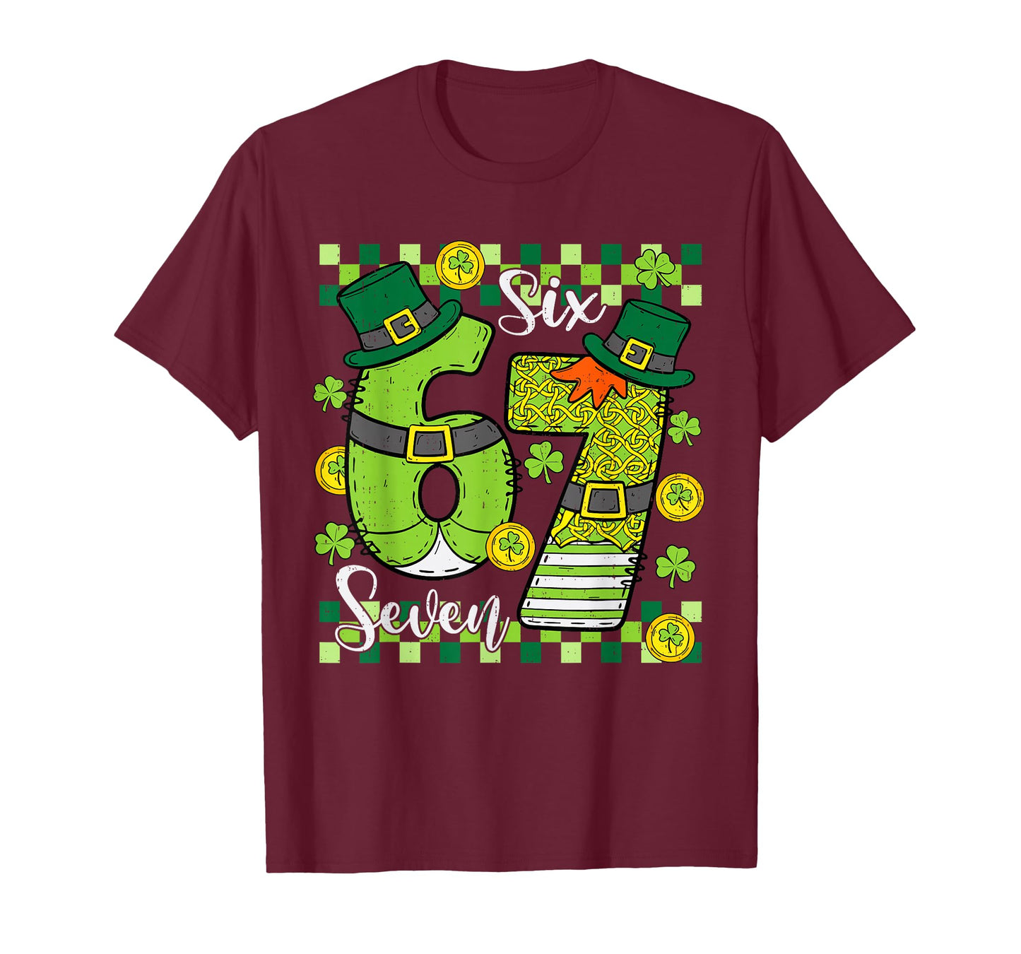 Six Seven 6 7 St Patricks Day Girls Boys Kids Saint Patricks T-Shirt