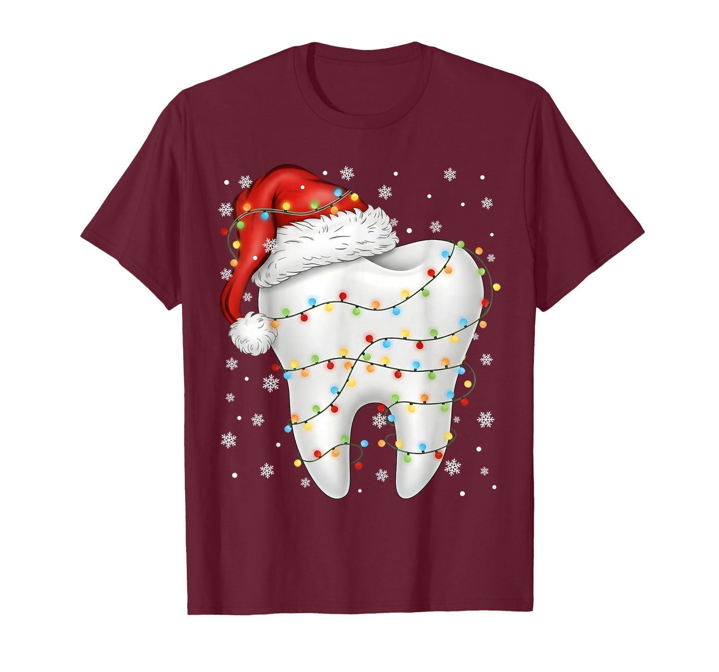 Funny Dental Tooth Pjs Pajamas Christmas Xmas Men Women T-Shirt