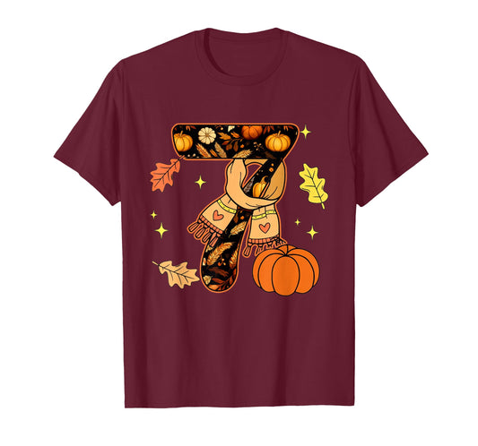 Number 7 Fun Meme Saying 6 7 Six Seven Thanksgiving Costume T-Shirt