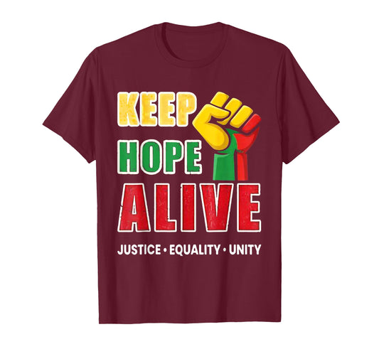 Vintage Black History Keep Hopes Alive Women Men T-Shirt