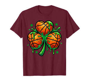 St Patricks Day Shamrock Basketball for Men and Women T-Shirt