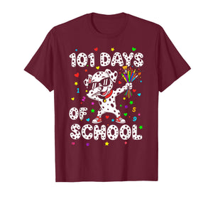 101 Days of School Dabbing Dog Funny Kids Student Girls Boys T-Shirt