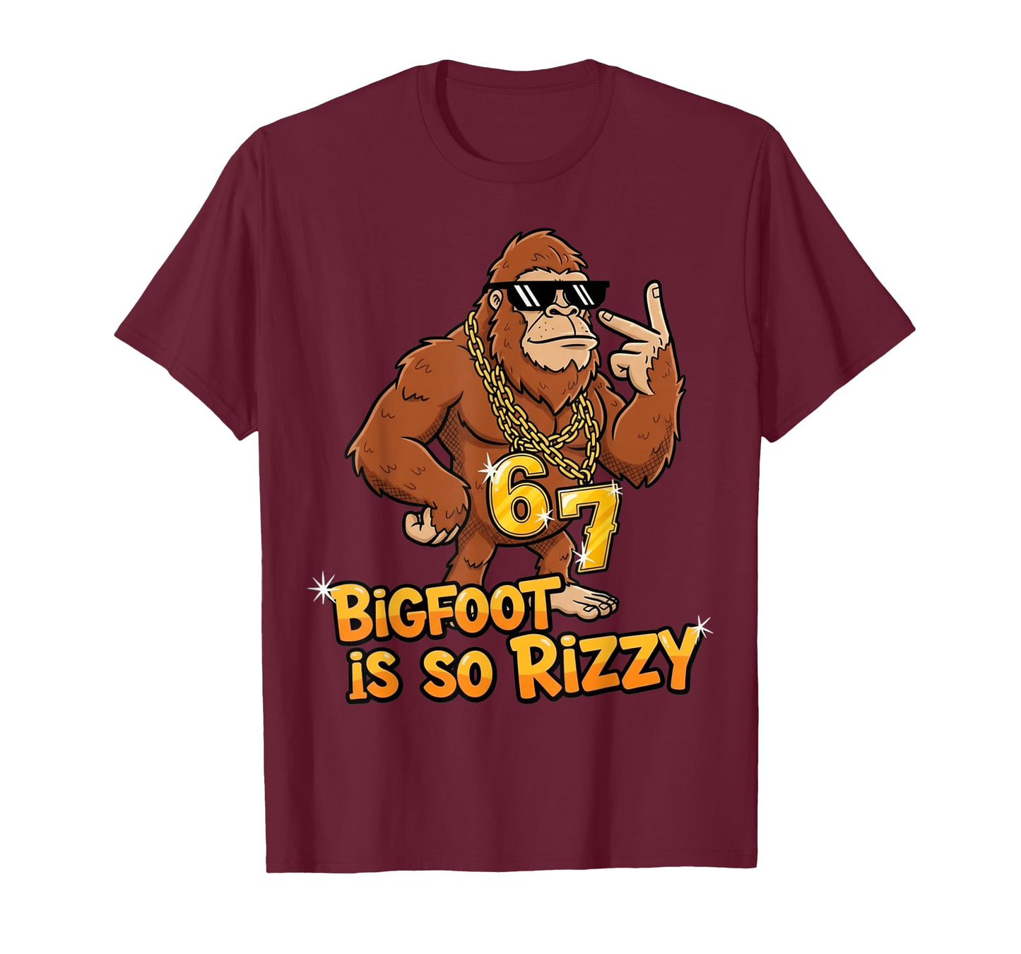 Funny Bigfoot is So Rizzy Meme 67 T-Shirt