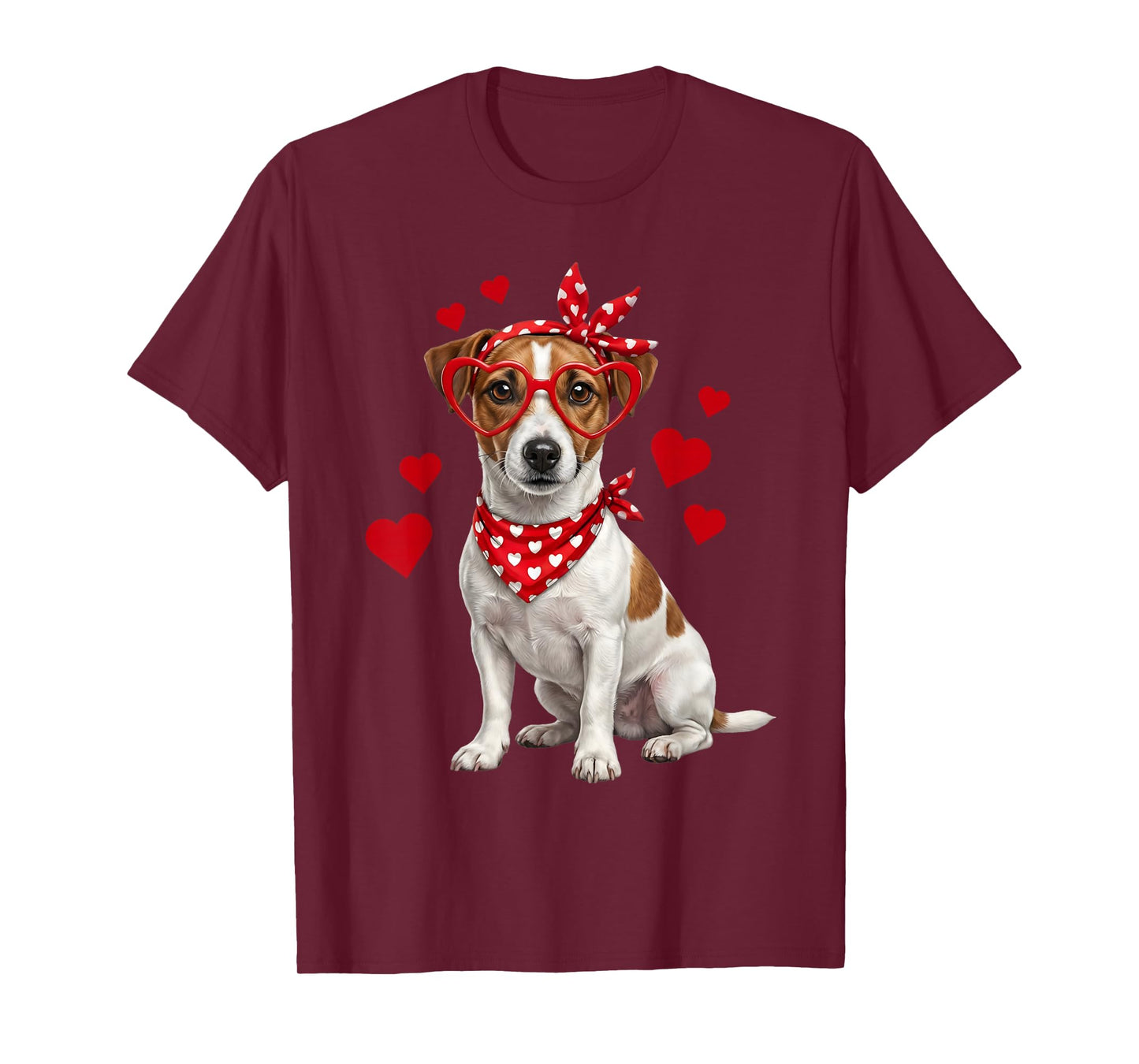 Jack Russell Terrier Valentines Day Dog Lover Heart T-Shirt