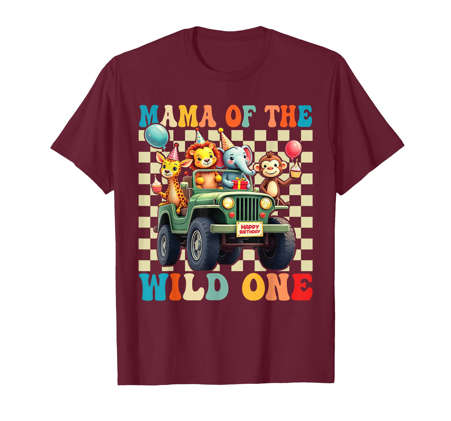 Mama of The Wild One 1st Birthday Safari Jungle Animals T-Shirt