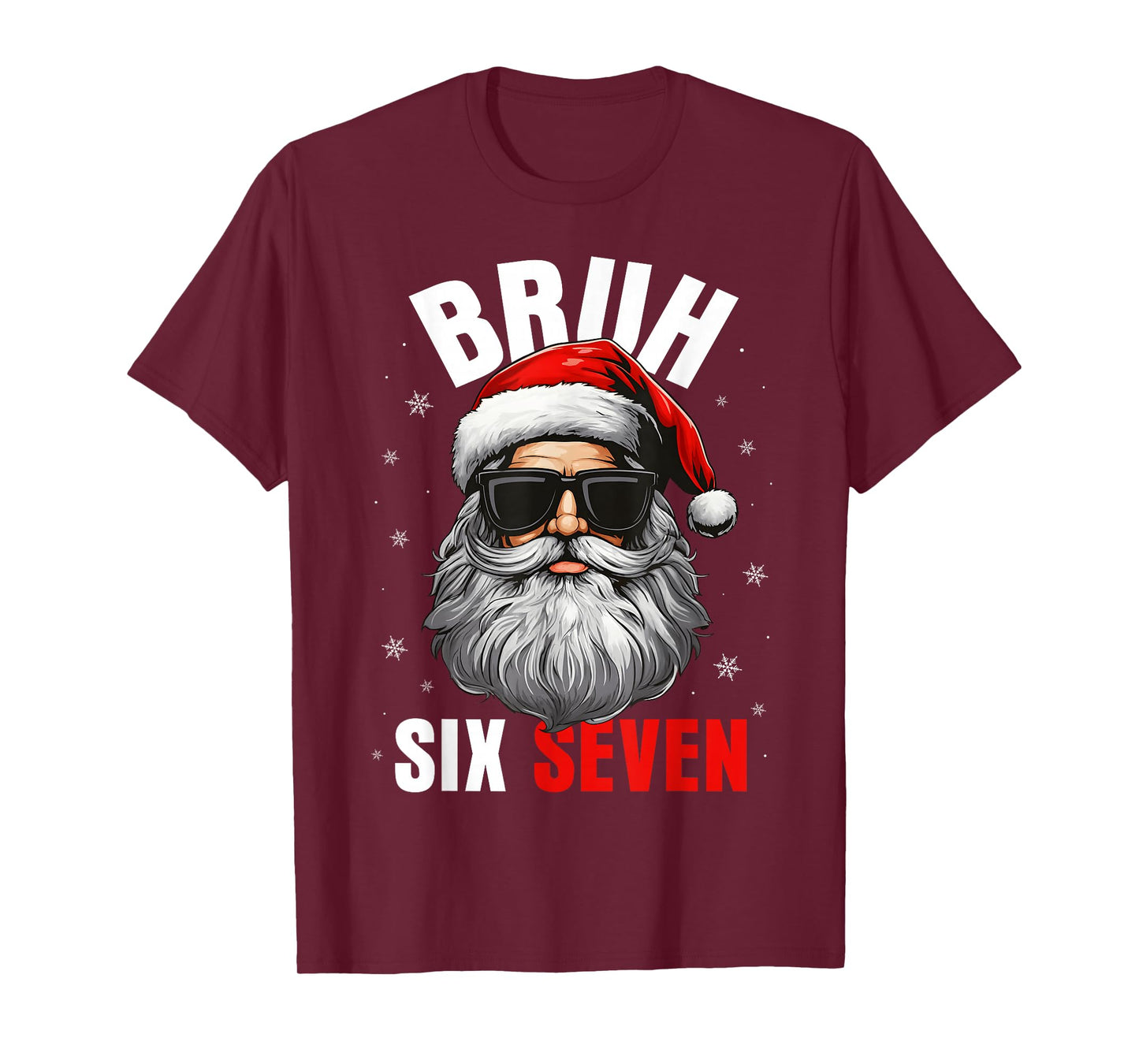 Six Seven Christmas Bruh Santa Boys Men Funny Meme Gen Alpha T-Shirt