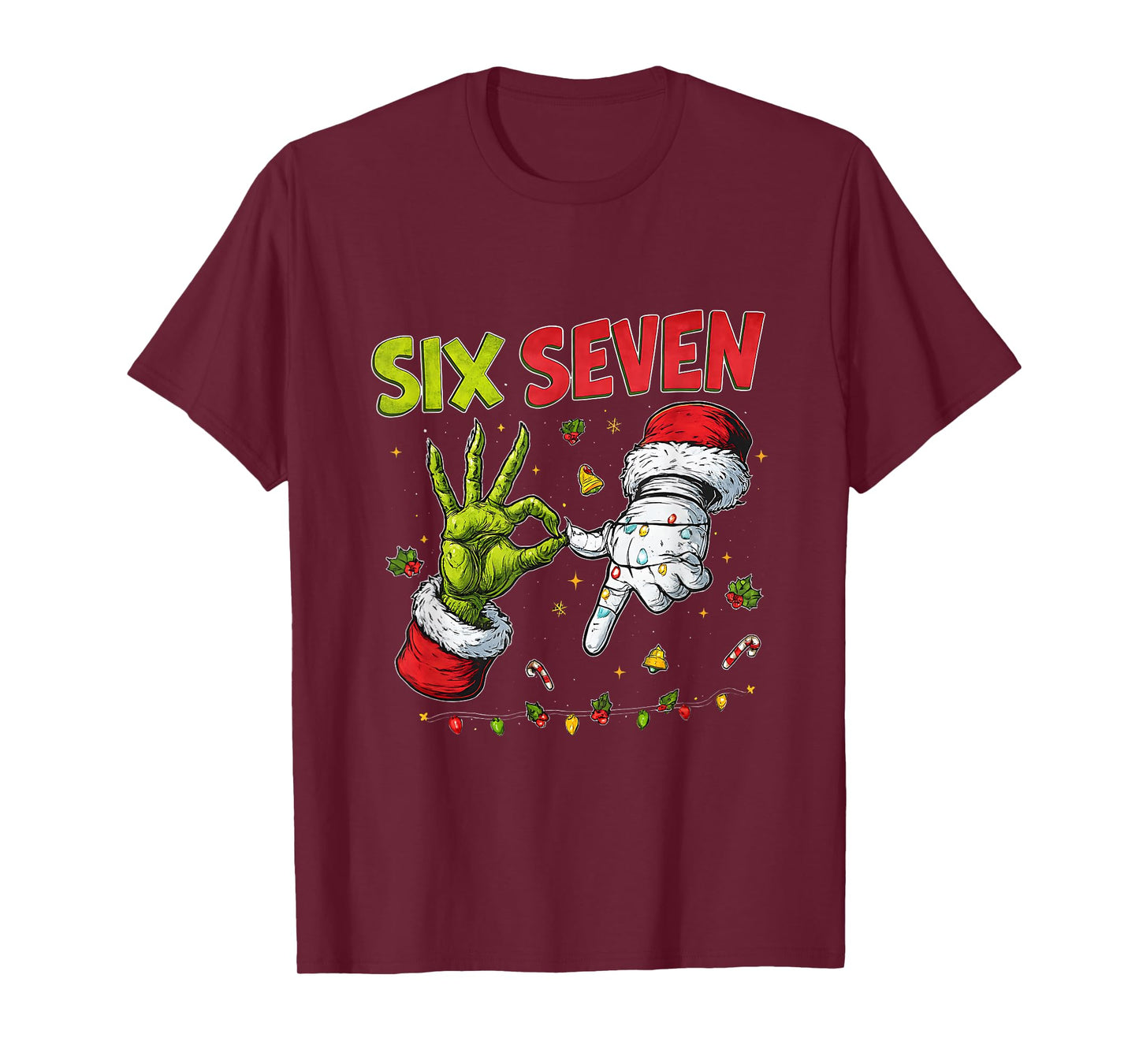 Funny Mean Guy Christmas Viral 6 7 Trending Six Seven Meme T-Shirt