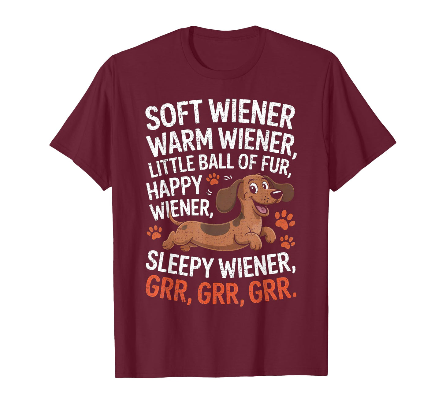 Little Ball of Fur Soft Warm Wiener Dog Cute Dachshund T-Shirt