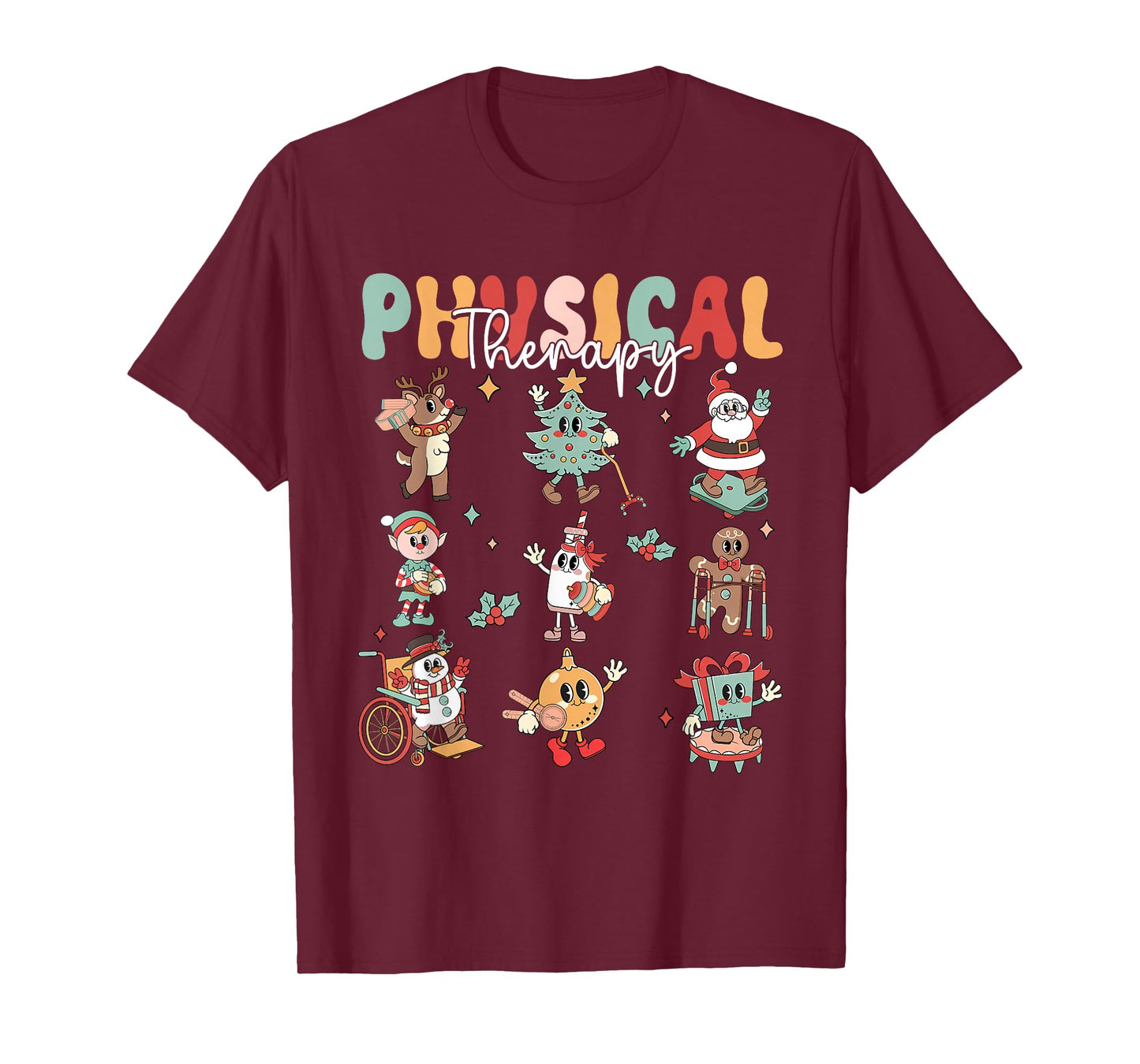 Gingerbread Physical Therapy Pt Physical Therapist Christmas T-Shirt