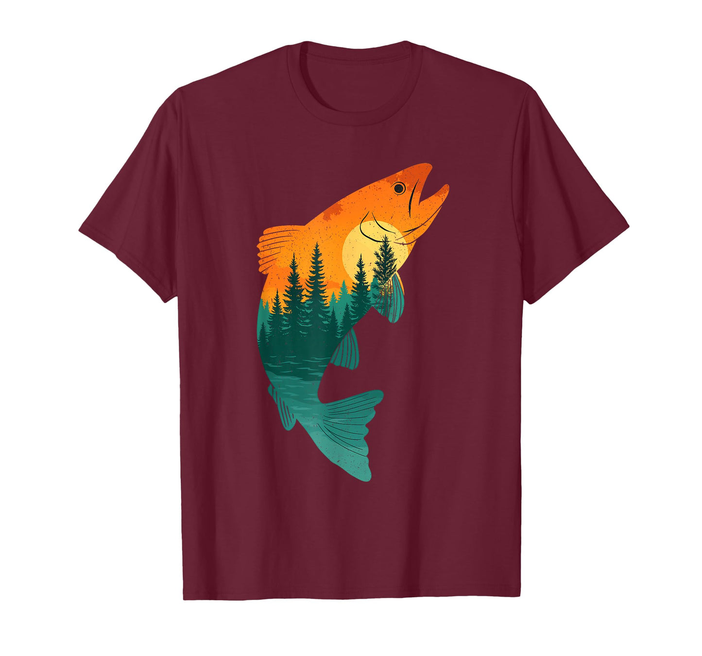 Trout Fly Fishing Outdoor Forest Nature Wildlife Fisherman T-Shirt