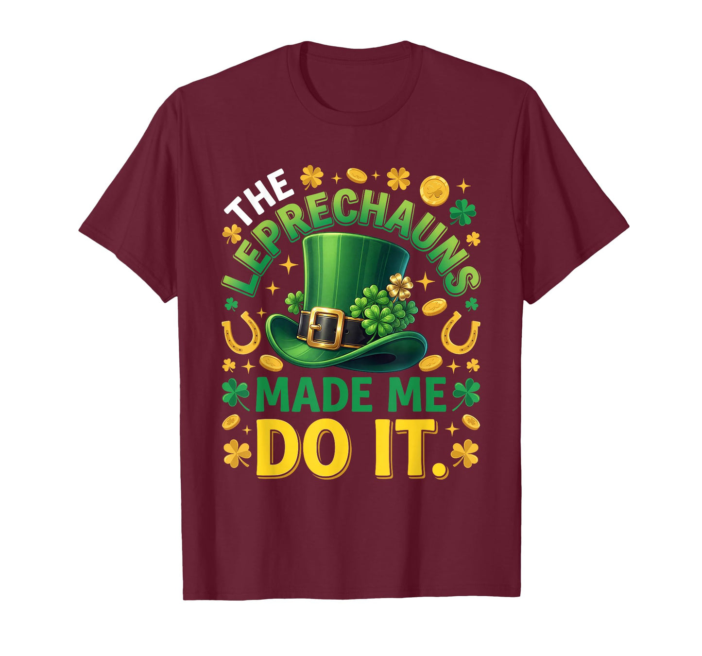 Shamrock Leprechauns St Patricks Day Boys Men Tee T-Shirt