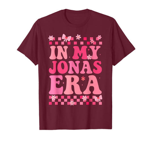 Groovy in My Jonas Era Funny Jonas Heart for Men Women Kids T-Shirt