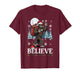 Christmas Bigfoot Believe Funny Xmas Sasquatch Men Women Kid T-Shirt