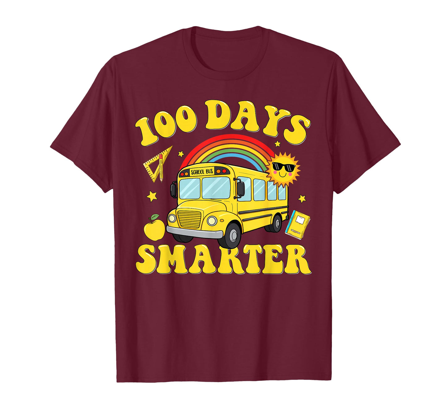 100 Days Smarter for Kid Boys Girls Youth Students 100th Day T-Shirt