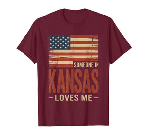 Someone in Kansas Loves Me US Flag T-Shirt