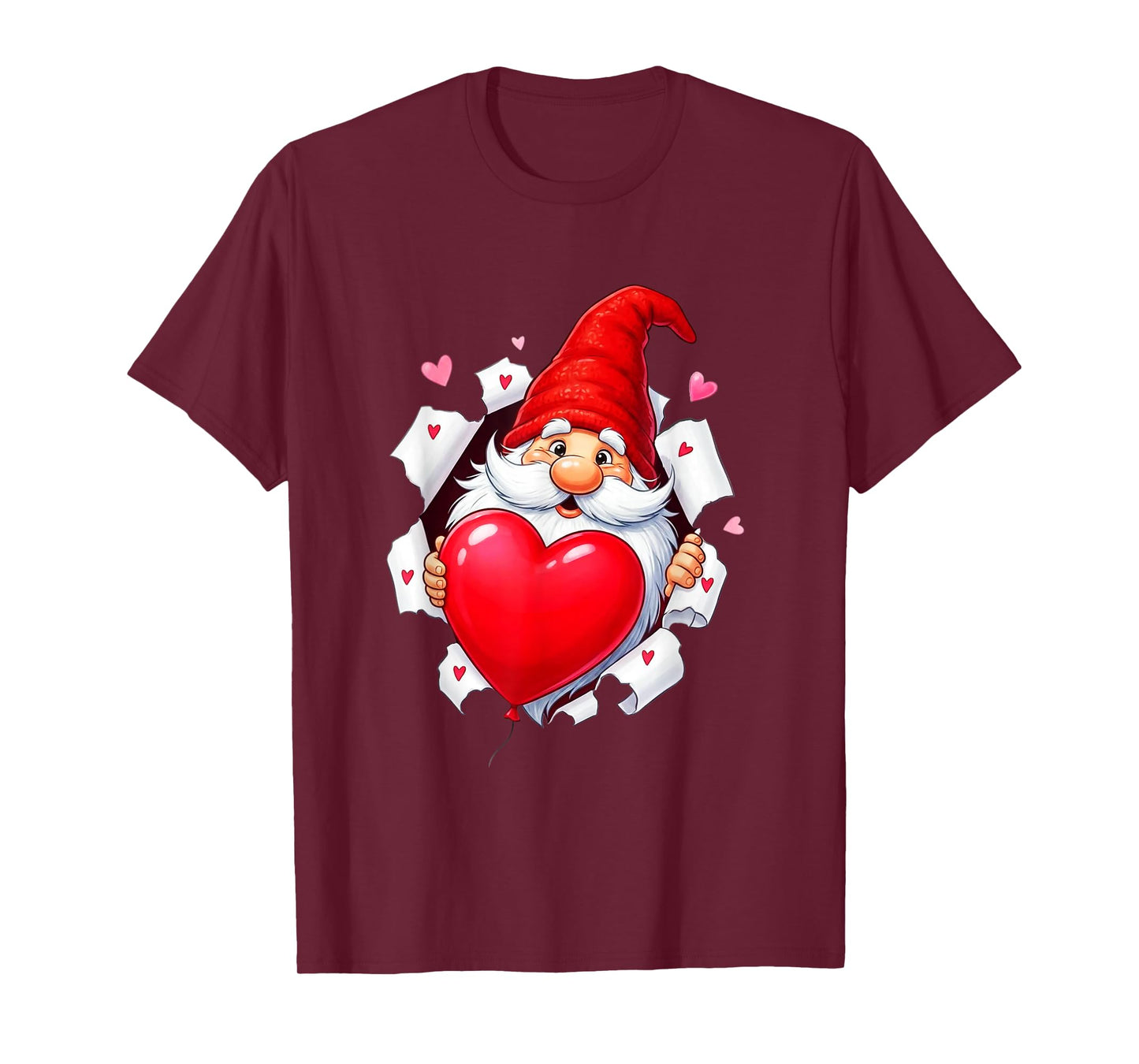 Happy Valentine's Day Gnomes Love Heart T-Shirt