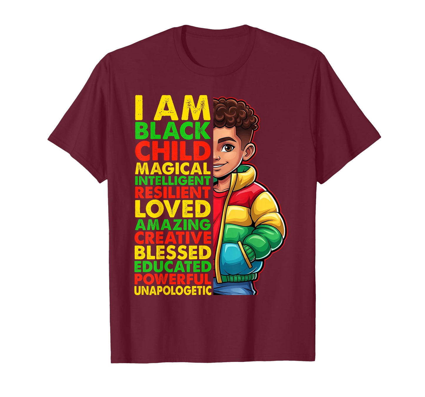 I am Black History Month Shirt Kids Boys African American T-Shirt