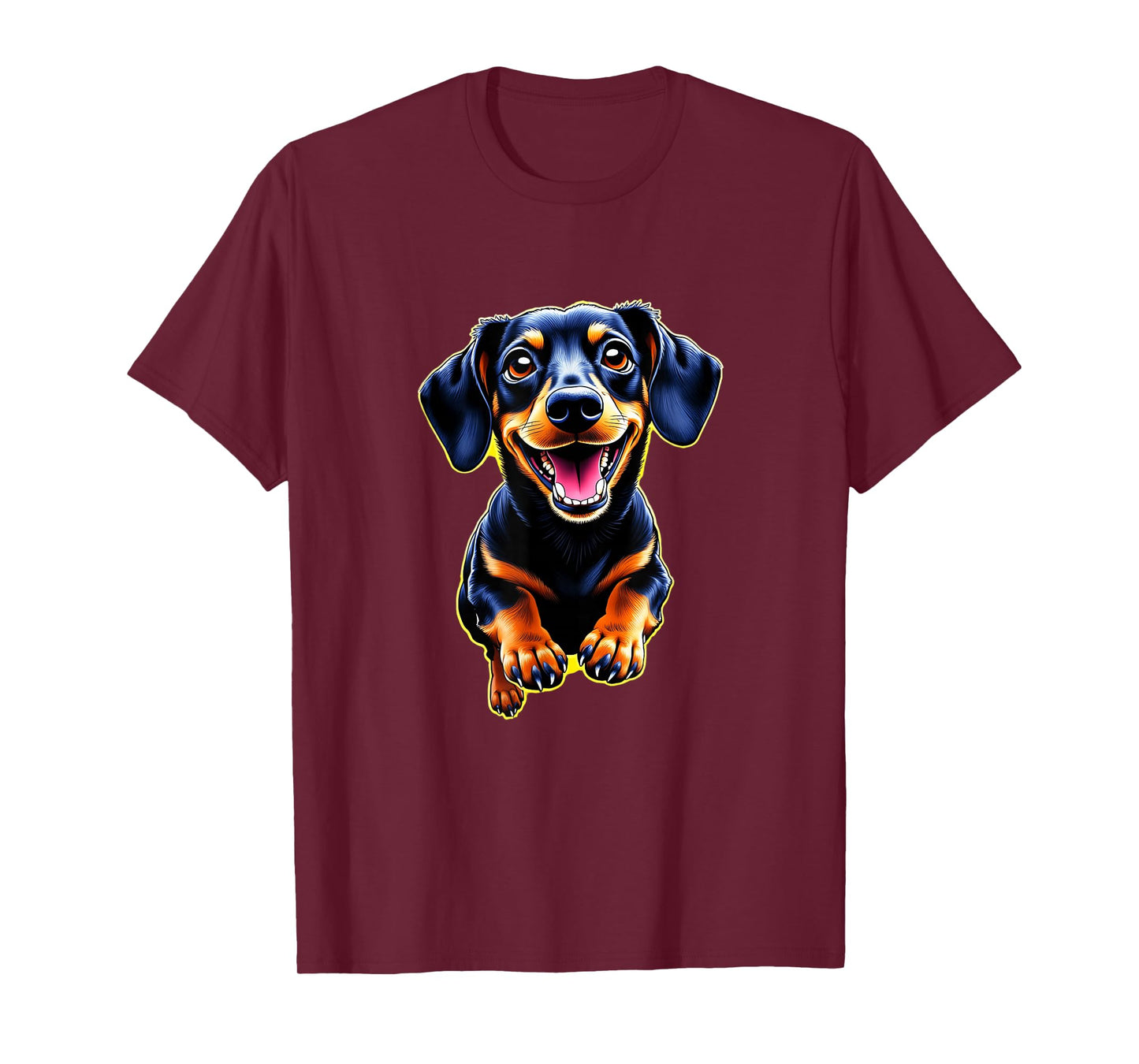 Dachshund Dog Lovers Playing Design Cute Funny Dachshund T-Shirt