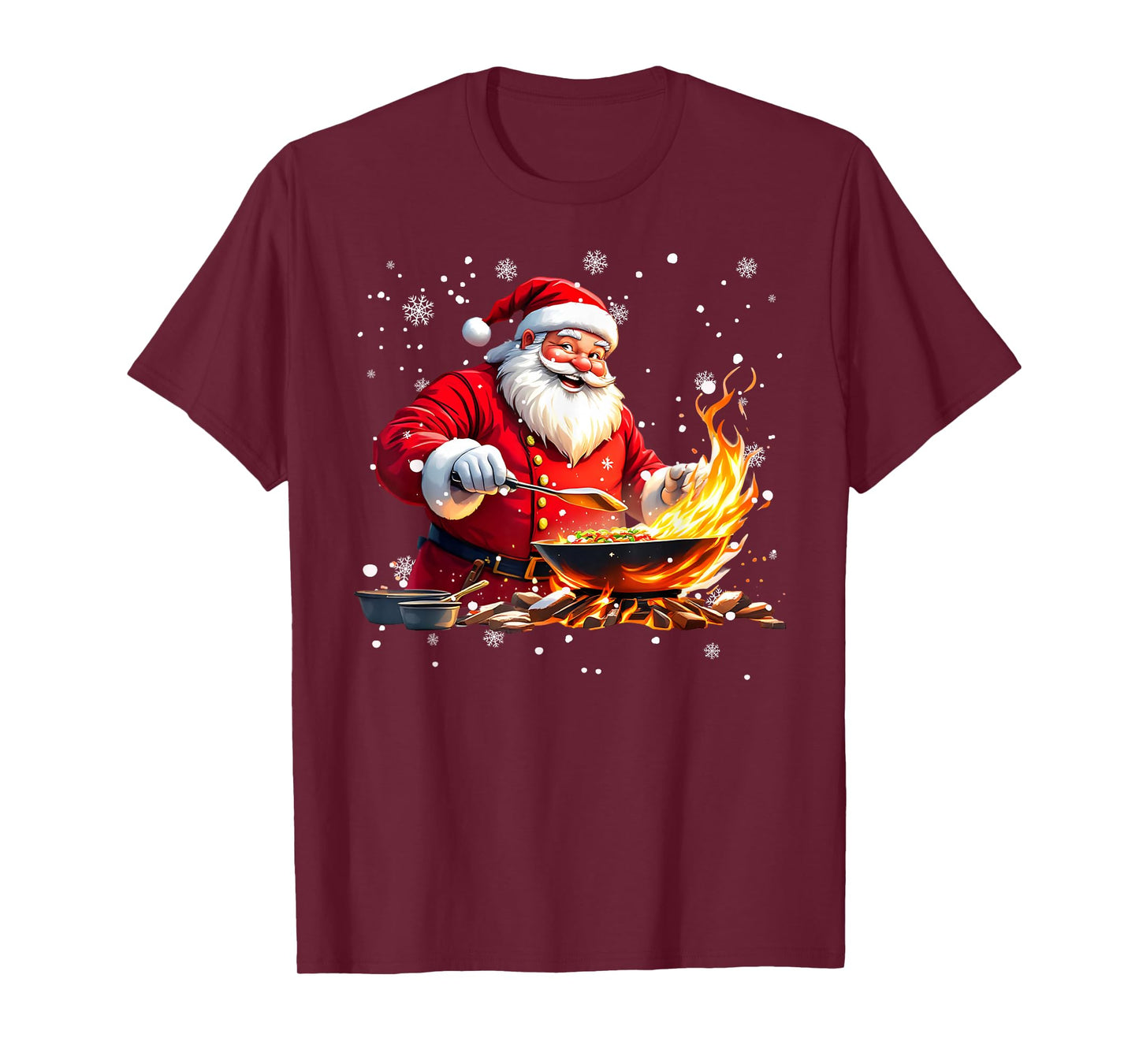 Santa The Busy Chef – Holiday Kitchen Master T-Shirt
