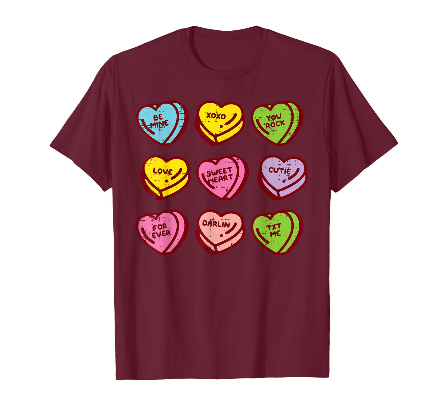Valentines Day Hearts Candy Be Mine Valentine Women Men Kids T-Shirt