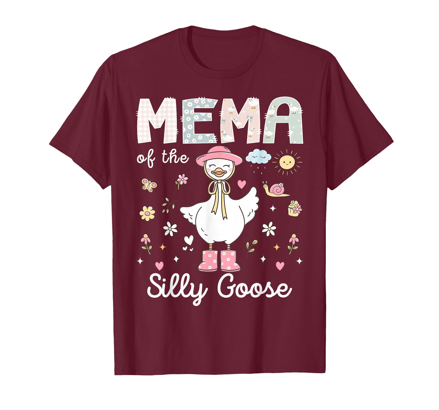 Mema of The Silly Goose 1st Birthday Girl Family Matching T-Shirt
