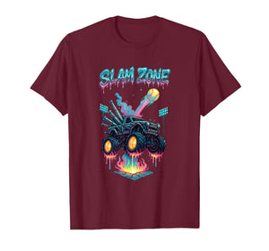 Dripping Baseball Ice Cream Drip Monster Truck Lovers Boys T-Shirt