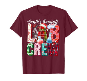 Santa's Favorite Lab Crew Christmas Laboratory Technician T-Shirt